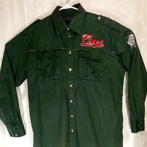 Coogi long sleeve embroidered logo and patch